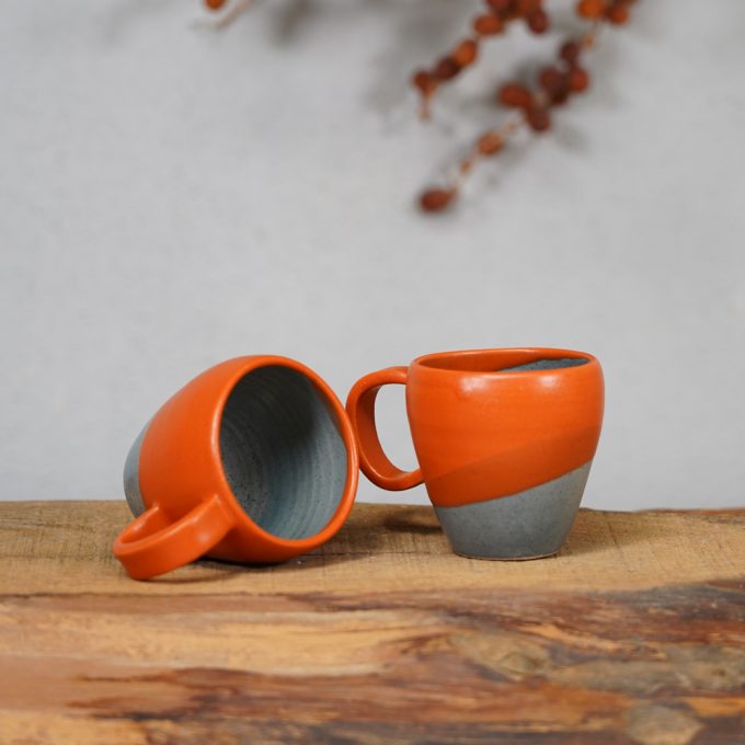 Double coloured espresso cup