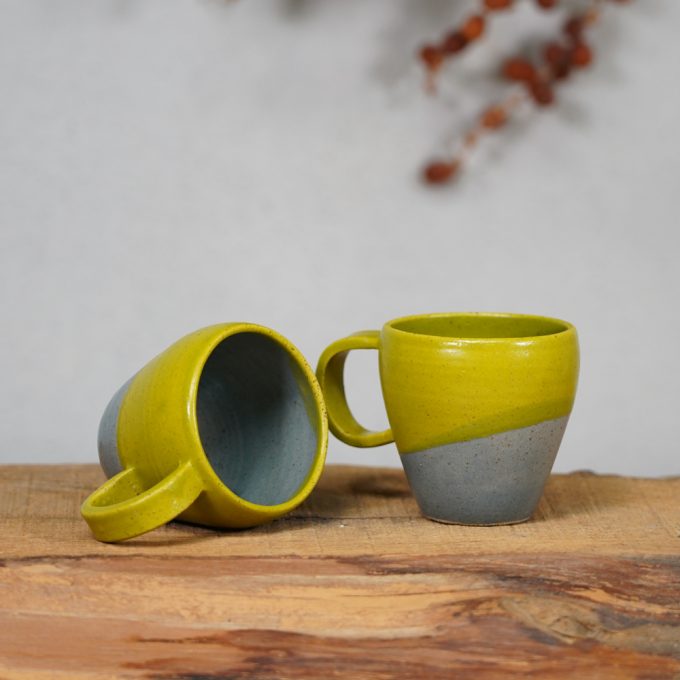 Double coloured espresso cup