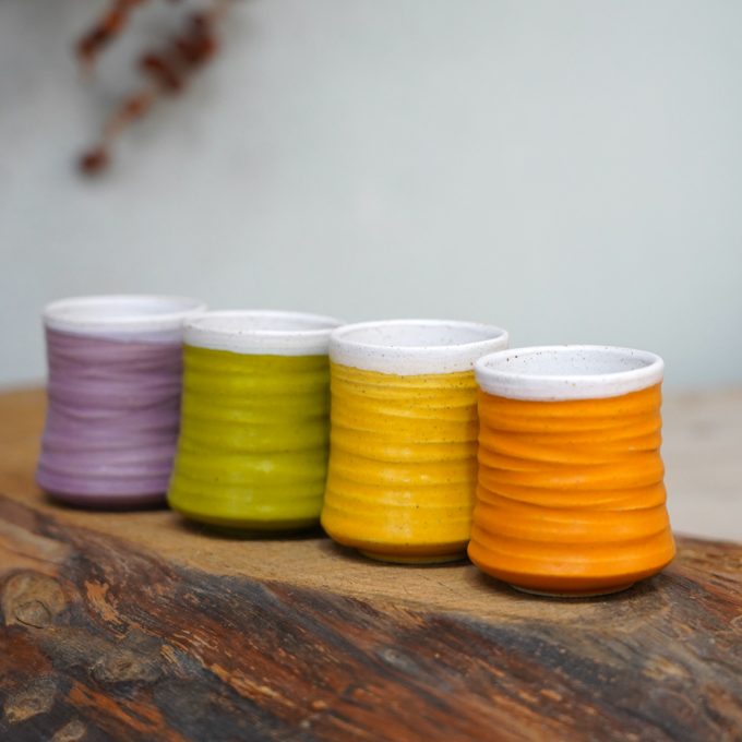 Double coloured wine cup "Half & Full"