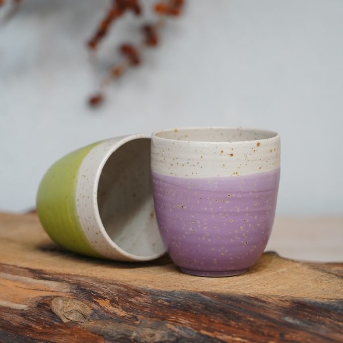 Double coloured cup