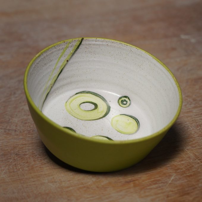 Bowl "Ring dots" Green