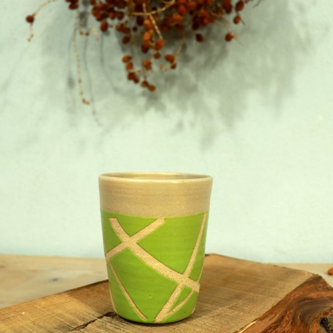 Double colored beer glass "Lines"