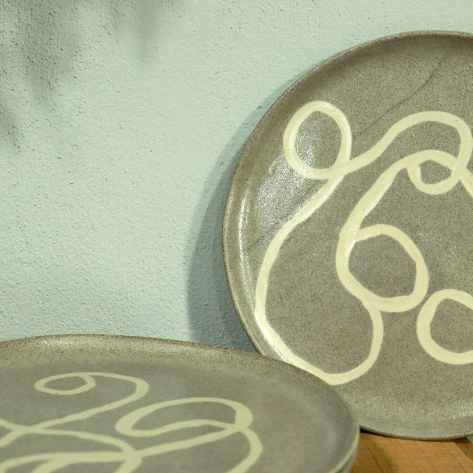 Food plate "White line"