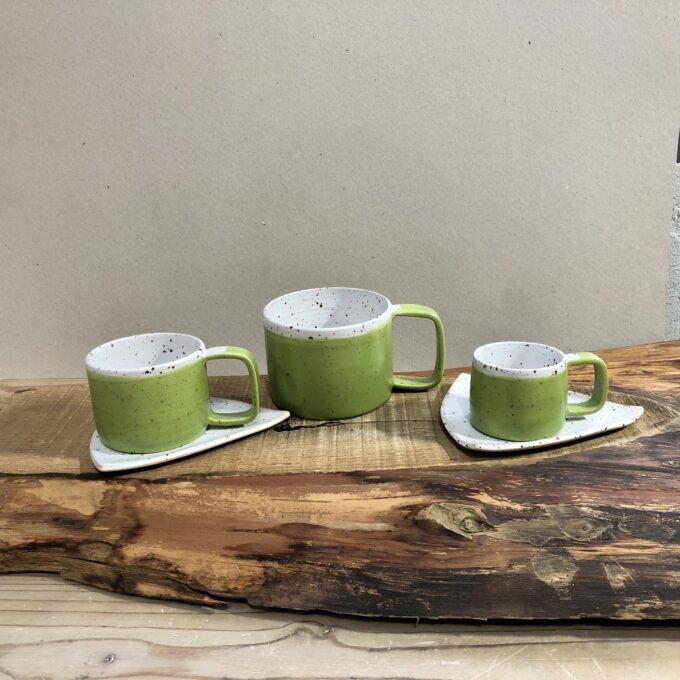 Exterior colored espresso cup